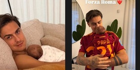 Dybala, la figlia neonata con la maglia della Roma. E la moglie svela cosa fa in casa