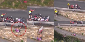 Caduta shock alla Milano-Sanremo: Debora Silvestri vola oltre il guard rail, la spaventosa sequenza