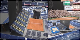 Così lo stadio Bernabeu a Madrid si trasformerà in un campo da tennis per Sinner e Alcaraz