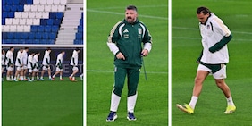 "Forte, forte": le urla di Gattuso nell'allenamento dell'Italia sotto la pioggia a Bergamo FOTO