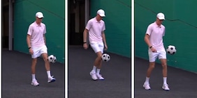 I palleggi virali di Sinner durante il riscaldamento: "Gattuso prendi nota"