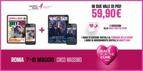 In due vale di più: Corriere dello Sport e Vanity Fair insieme per Race for the Cure 2026