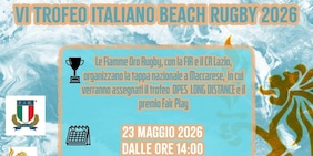 Beach Rugby 2026, tutto pronto per la tappa a Maccarese