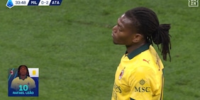 Leao ammonito contro l'Atalanta, era diffidato: salta Genoa-Milan