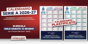 Serie A, con il giornale in edicola il calendario plastificato