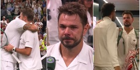 Berrettini con l'asciugamano corre verso Wawrinka: l'omaggio bellissimo di Matteo nell'ultima di Stan a Wimbledon