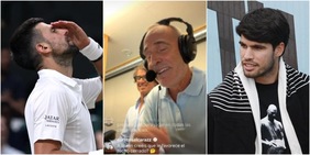 Wimbledon, Alcaraz segue la partita di Djokovic in tv e interviene: il siparietto con Corretja