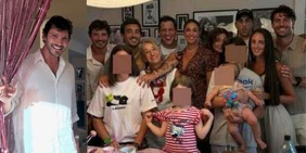 Stefano De Martino al compleanno della figlia di Belen, la famiglia è (finalmente) riunita
