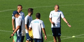 Il Napoli già corre a Dimaro: Allegri prova il 4-3-3 ma lavora senza quattro giocatori importanti
