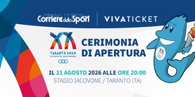 Biglietti Cerimonia di Apertura Taranto 2026: vivi l’inizio dei Giochi del Mediterraneo