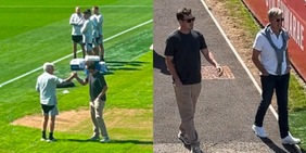 Roma, Ryan Friedkin in campo: assiste all’allenamento in Galles