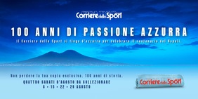 100 anni di passione azzurra: ogni sabato il Corriere dello Sport si tinge di azzurro