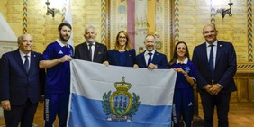 Taranto 2026, la delegazione sammarinese ricevuta dai Capitani Reggenti: Valentina Venerucci e Jacopo Frisoni saranno i due portabandiera