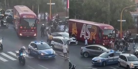 Grave incidente prima di Roma-Atalanta: vigile della scorta si schianta contro un'auto