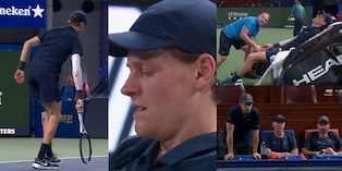 Sinner provato a Shanghai, si ritira: esce dal campo zoppicando e appoggiato alla racchetta