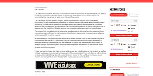 Liga, ufficiale: cancellata la gara a Miami tra Villarreal e Barcellona