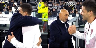 Spalletti ritrova Simeone da avversario: l'abbraccio tra ex Napoli prima di Juve-Torino