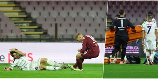 Paura in Salernitana-Crotone: la fotosequenza dello scontro Villa-Piovanello