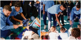 Il Napoli in visita ai piccoli pazienti del Policlinico Federico II