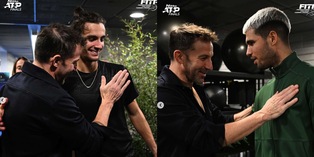 Del Piero show: prima rincuora Musetti, poi incontra Alcaraz