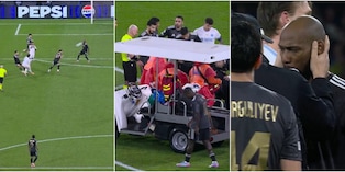 Paura al Maradona, Medina crolla a terra dopo una pallonata in faccia