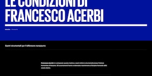 Inter, Acerbi infortunato: "Risentimento al bicipite femorale"