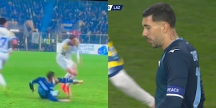 L'intervento di Zaccagni su Estevez: per l'arbitro è cartellino rosso