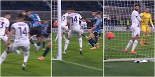 Scamacca gol di tacco pazzesco in Atalanta-Cagliari: la fotosequenza