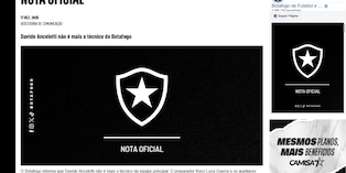 Ufficiale: Davide Ancelotti lascia il Botafogo dopo solo 5 mesi