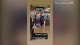 Fognini bloccato in stazione e Flavia Pennetta se la ride