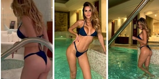 Michela Persico, micro bikini in piscina e sauna: social in delirio