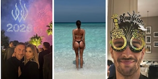 Belen, auguri hot. Poi pigiama party di Immobile e dei romanisti e feste in spiaggia: tutte le foto social di Capodanno