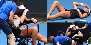 Australian Open shock, Stakusic lascia il campo in sedia a rotelle: le immagini FOTO