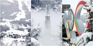 FOTO Tutto pronto per le Olimpiadi: lo spettacolo di Cortina sotto la neve