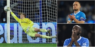 Lukaku e Lobotka sbagliano: la fotosequenza dei rigori decisivi