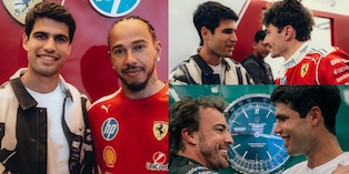 Alcaraz con Hamilton, Leclerc e Alonso: le foto nei box Ferrari e Aston Martin in Bahrain