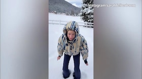 Tuffo nella neve per Lady De Rossi