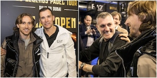 Modric irrompe al World Legends Padel Tour: abbracci con Rakitic, Shevchenko e Vieri