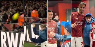 Saliba calcia il pallone in Curva, che spavento per il raccattapalle dell'Arsenal! Le scuse con un bellissimo gesto