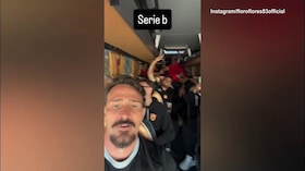 Benevento in Serie B, che festa sul pullman