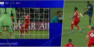 Fallo di mano di Davies sul cross di Dembelé, Var e rigore per il Psg: la fotosequenza