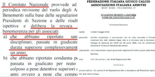 Zappi, il Comitato e la Benemerenza: c’è una svista