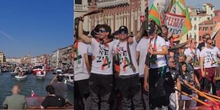 Il Venezia è in Serie A: le foto spettacolari della festa sul Canal Grande
