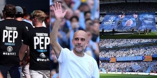 Il Manchester City saluta Pep Guardiola: l'emozionante coreografia all'Etihad Stadium