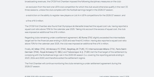 Roma multata dalla Uefa, superati due parametri del Settlement Agreement