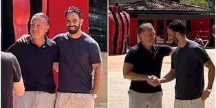 Amorim e la prima visita a Milanello: accanto a lui c'è Cardinale