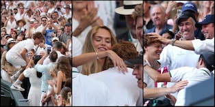 La felicità di Sinner dopo il trionfo: l'abbraccio con Laila, il saluto al team FOTO