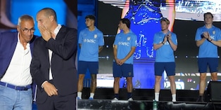 Allegri raggiante, Di Lorenzo emozionato insieme a Mazzocchi: il Napoli alla festa del Centenario FOTO