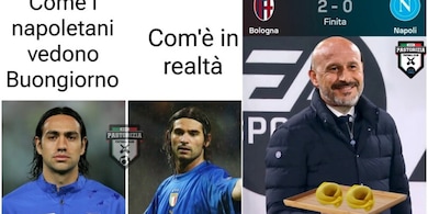 Il Napoli perde con il Bologna, le ironie social si moltiplicano FOTO