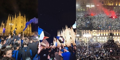 Inter campione d'Italia, la festa nerazzurra al Duomo è pazzesca FOTO